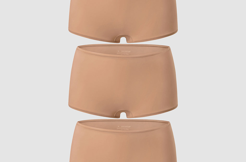 Women's Inbarely® Plus Mid Waist Boy Shorts 3 Pack Gravel (3pack)