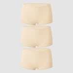 Women's Inbarely® Plus Mid Waist Boy Shorts 3 Pack Light Oatmeal (3pack)