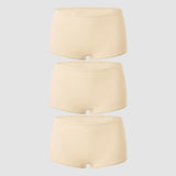 Women's Inbarely® Plus Mid Waist Boy Shorts 3 Pack Light Oatmeal (3pack)