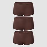 Women's Inbarely® Plus Mid Waist Boy Shorts 3 Pack Hazelnut (3pack)