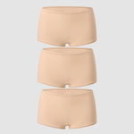 Women's Inbarely® Plus Mid Waist Boy Shorts 3 Pack Warm Beige (3pack)
