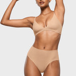 Women's Classic Mid Waist Full Briefs 3 Pack Warm Beige (3pack)