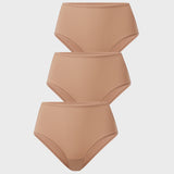 Women's Classic Mid Waist Full Briefs 3 Pack Gravel (3pack)