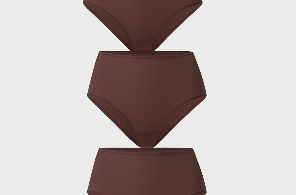 Women's Classic Mid Waist Full Briefs 3 Pack Hazelnut (3pack)
