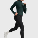 Women's Water-resistant Fleece Lined Pocket Leggings 28" Black