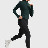 Women's Water-resistant Fleece Lined Pocket Leggings 28" Black