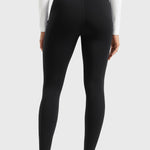 Women's Water-resistant Fleece Lined Pocket Leggings 28" Black