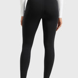 Women's Water-resistant Fleece Lined Pocket Leggings 28" Black