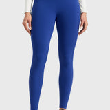 Women's Water-resistant Fleece Lined Pocket Leggings 28" Waves Blue