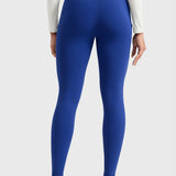 Women's Water-resistant Fleece Lined Pocket Leggings 28" Waves Blue