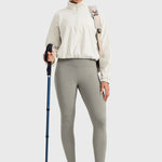 Women's Water-resistant Fleece Lined Pocket Leggings 28" Rocky Grey