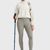 Women's Water-resistant Fleece Lined Pocket Leggings 28" Rocky Grey
