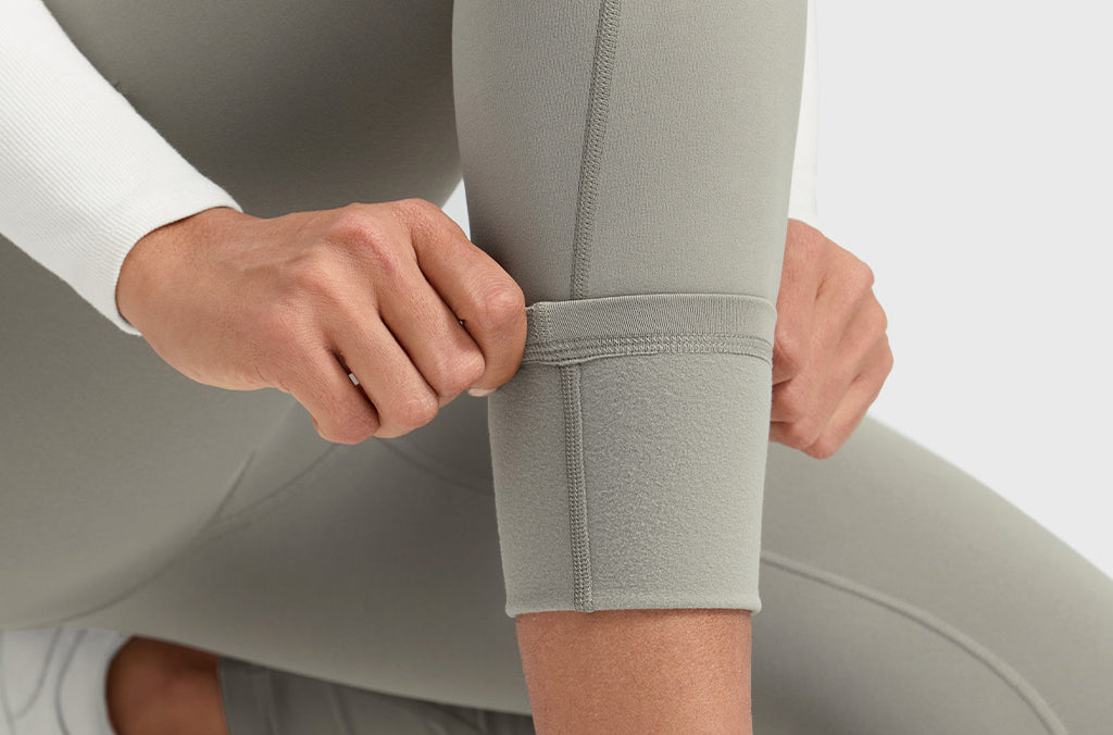 Women's Water-resistant Fleece Lined Pocket Leggings 28" Rocky Grey