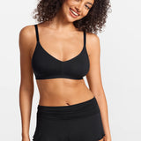 SOULVOR V-Neck Wireless unpadded Bralette Black