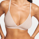 SOULVOR wireless V-neck triangle Bralette Natural