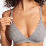 SOULVOR wireless V-neck triangle Bralette Natural