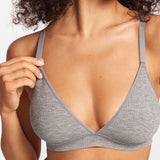 SOULVOR wireless V-neck triangle Bralette Natural