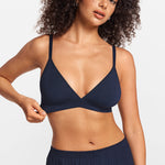 SOULVOR wireless V-neck triangle Bralette Black