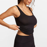 Modal Ribbed Fold Over Pleated Sleep Shorts Black