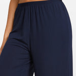 Modal Ribbed Wide Leg Casual Pants Moon Heather Grey