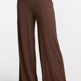 Modal Ribbed Wide Leg Casual Pants Twilight Gray
