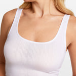 Modal Ribbed Sleeveless Lounge Tank Black