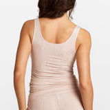 Modal Ribbed Sleeveless Lounge Tank Light Khaki Heather