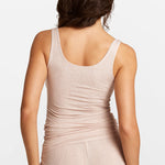 Modal Ribbed Sleeveless Lounge Tank White