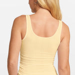 Modal Ribbed Sleeveless Lounge Tank Pale Yellow