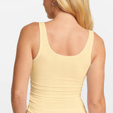 Modal Ribbed Sleeveless Lounge Tank Pale Yellow