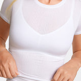 Modal Ribbed Short Sleeve Crew Neck T-Shirt Black