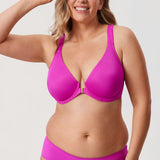 Women's Plunge Racerback Front Closure Bra Lipstick Red