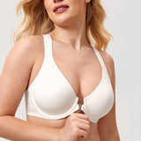 Women's Plunge Racerback Front Closure Bra Gentle Rose