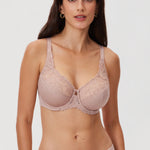 Women's Beauty Lace Bra - Unlined & Underwire Brown