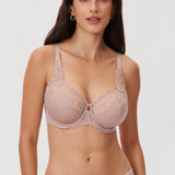 Women's Beauty Lace Bra - Unlined & Underwire Brown