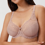Women's Beauty Lace Bra - Unlined & Underwire Brown