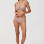 Women's Beauty Lace Bra - Unlined & Underwire Brown