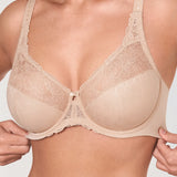 Women's Beauty Lace Bra - Unlined & Underwire Beige