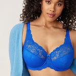 Women's Beauty Lace Bra - Unlined & Underwire Sky Blue
