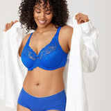 Women's Beauty Lace Bra - Unlined & Underwire Sky Blue
