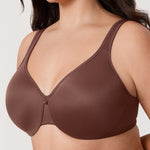 Women's Underwire Minimizer Bra Brown Violet