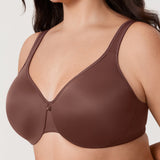 Women's Underwire Minimizer Bra Brown Violet