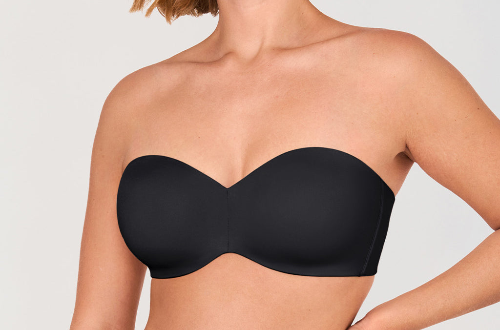 Women's Underwire Strapless Bra Black