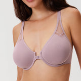 Women's Front Closure Unlined Bra - Underwire Gentle Rose