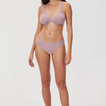 Women's Front Closure Unlined Bra - Underwire Mauve Shadows