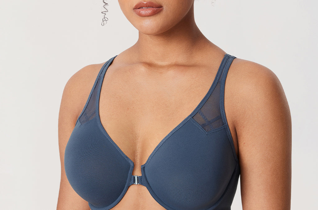 Women's Front Closure Unlined Bra - Underwire Sargasso