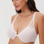Women's Front Closure Unlined Bra - Underwire Coconut White