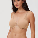 Women's Front Closure Unlined Bra - Underwire Warm Beige