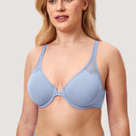 Women's Front Closure Unlined Bra - Underwire Gentle Rose