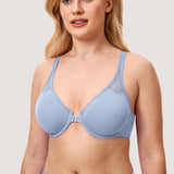 Women's Front Closure Unlined Bra - Underwire Moonlight Blue